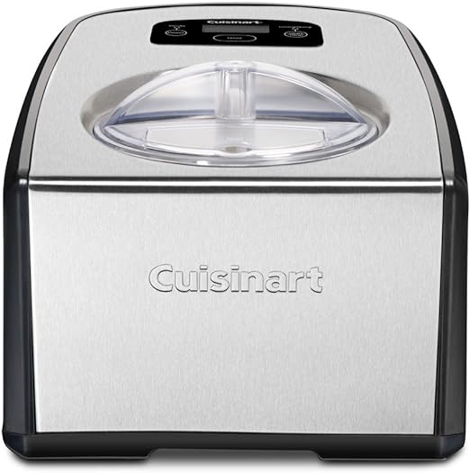 Cuisinart 1.5 Quart Ice Cream Gelato Maker Fully Automatic - Black/Stainless Like New