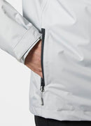 34442 HELLY-HANSEN MEN CREW HOODED JACKET 2.0, GRAY FOG, SIZE LARGE - Brand New
