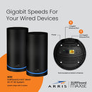 ARRIS SURFBOARD MAX 6E W161 TRI-BAND MESH WI-FI 6E SYSTEM AXE6600 2.5G ETHERNET - Like New