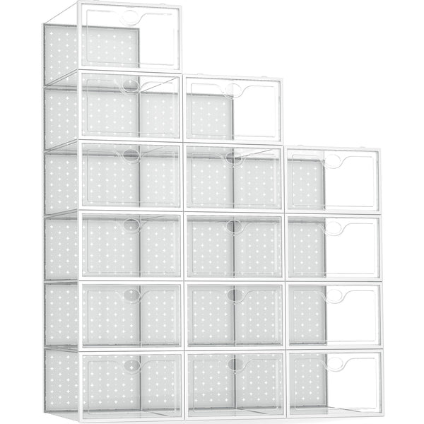 Pinkpum 15 Pack X-Large Shoe Storage Boxes Fit US Size 12, - Scratch & Dent