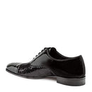 Mezlan Davos Mens Luxury Lace-Up Dress Shoes Black Formal Blucher Oxfords 11 - Brand New