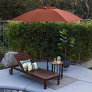 ASTELLA 9-FT ALUMINUM RED PUSH-BUTTON TILT MARKET PATIO UMBRELLA - BRICK RED - Like New