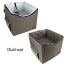 X-ZONE PET Dog Booster Car Seat Pet Bed Home Pockets Carrying Case - Brown&Blue - Like New
