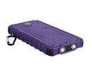 ADURO POWERUP SOLAR 10,000MAH DUAL USB BACKUP BATTERY - PURPLE Like New