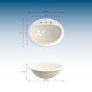 PROFLO Rockaway 20-1/2" Oval Vitreous China Drop In Bathroom Sink - Brand New