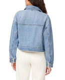 kensie Jeans for Women Crop Cargo Jacket with Sherpa Lining, Pippa, Large - Brand New