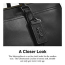 Coach Men's Metropolitan Slim Brief Black Leather - Like New