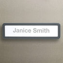 OFFICE DEPOT CUBICLE NAME PLATE 2 5/8"x 9 1/8"x 7/8" 30% Recycled, Charcoal - Like New