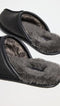 1108192 UGG MEN'S SCUFF SLIPPER SIZE 10 M BLACK LEATHER - Like New
