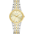 98P224 WOMENS DIAMOND ACCENT TWO TONE/CHAMPAGNE SIZE: W:17MM L:7 INCH - Brand New