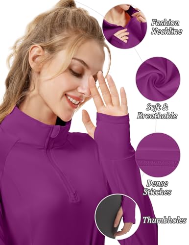 FKEEP WOMEN'S LONG SLEEVE ATHLETIC JACKETS UPF 50+ M FK3138LST PURPLE - Brand New