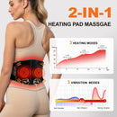 GRAPHENE CORDLESS HEATING PAD WITH MASSAGER BACK FSA ELIGIBLE HSA GIFT - BLACK - Like New
