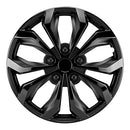 Pilot Automotive 16" Spyder Gunmetal Grey & Black Universal Hubcap 4-pack - Like New
