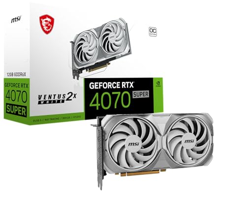 MSI Gaming RTX 4070 Super 12G Ventus 2X White OC Graph Card - Like New
