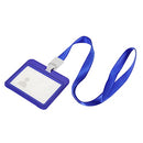 MECCANIXITY ID Badge holder 4x3.1" Name Tag ABS Double Sided Window - Blue - Like New