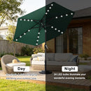 ABCCANOPY SOLAR LED PATIO UMBRELLA WITH 24 LIGHTS 7.5FT A22UB25FGY6 - GREEN - Like New