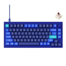 Keychron Q1 RGB Custom Mechanical Keyboard Knob 75% Gateron Brown Switch - Blue - Like New