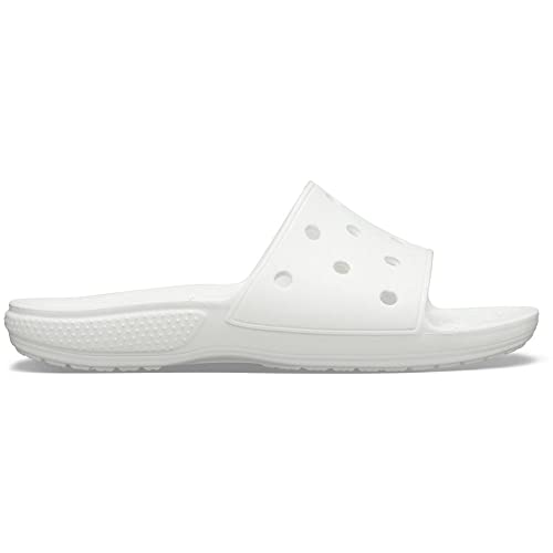 CROCS UNISEX-ADULT CLASSIC SLIDE SANDALS SIZE: MEN 9 WOMEN 11 WHITE - Brand New