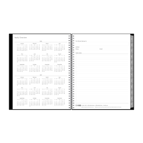BLUE SKY MONTHLY PLANNER 2026 8-1/2" X 11" ENTERPRISE 111288 - BLACK - Brand New