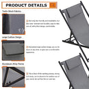 2 pcs Adjustable Sunbathing Tanning Lounger Chairs B0D734WL4V - Black - Like New