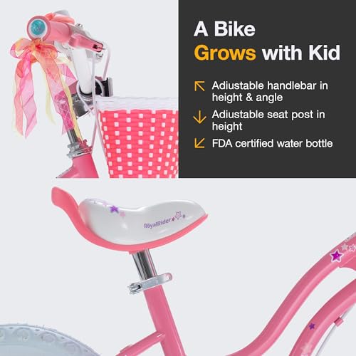 RoyalBaby Girls Bike Trekking Free Balance to Pedal Easy Learning  Pink - Like New
