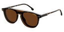 CARRERA SUNGLASSES - HAVANA FRAME, BROWN DETACHABLE LENSES, 47-18-135 V - Like New