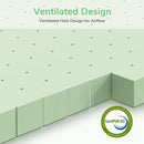 NOVILLA 4 INCH MATTRESS TOPPER FULL GEL VENTILATED FOAM MATTRESS - LIGHT GREEN - Like New