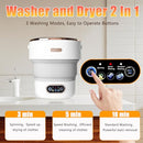 VUHIGIB PORTABLE WASHING MACHINE 15L COLLAPSIBLE MINI WASHER 3 MODES - GRAY - Like New