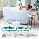 SereneLife Bubble Bath Mat, Bathtub Mat with Air Massage and Remote Control - Like New