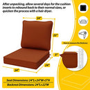 AAAAAcessories Patio Furniture Cushion 24 x 24 x 5 inch B09HX155MM - Rust - Brand New