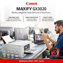 CANON MEGATANK GX3020 WIRELESS SUPERTANK PRINTER MONOCHROME LCD - WHITE - Brand New