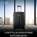THE WINE SAVANT WINE SUITCASE FOR AIRPLANES 12 BOTTLE ALUMINUM WINE LUGGAGE - Brand New