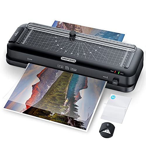 SINOPUREN LAMINATOR MACHINE 9' THERMAL 3-IN-1 DESKTOP LAMINATING MACHINE BLACK Like New