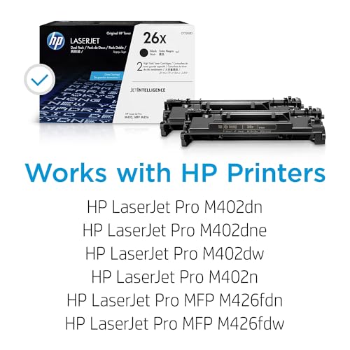 HP 26X Black High-yield Toner Cartridges (2-pack) CF226XD - Black - Like New