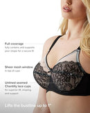 855186 Wacoal Women's Retro Chic Underwire Bra, Size 36C, Black - Brand New