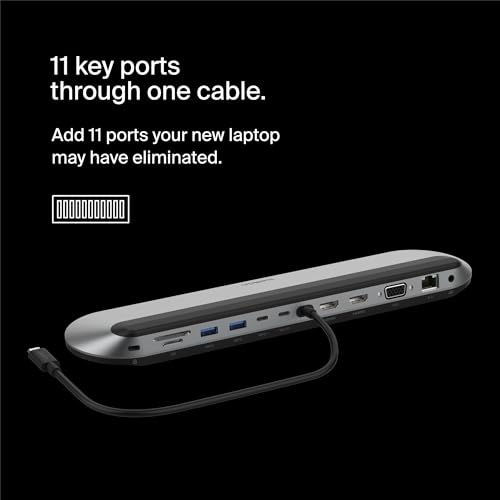 Belkin Connect 11-in-1 USB-C Pro Dock and 100W USB-C GC-Power Adapter Bundle - Brand New