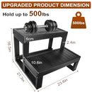 ZOMOFEW HOT TUB STEPS, NON-SLIP WOOD-LOOKING PLASTIC SPA STP - BLACK - Like New