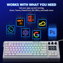DARKFLASH K87PRO TKL MECHANICAL KEYBOARD WITH 6 LCD STREAM CONTROL KEYS - WHITE - Like New