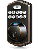 Veise Fingerprint Keyless Entry Door Lock, Auto Lock, Electronic Keypad - Bronze - Like New