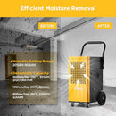 TURBRO 165 PINT COMMERCIAL DEHUMIDIFIER WITH PUMP AND DRAIN HOSE - YELLOW/BLACK - Like New