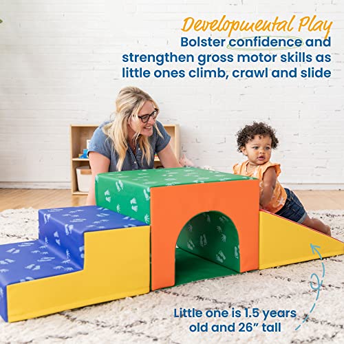 ECR4KIDS SOFTZONE SINGLE TUNNEL CLIMBER, ASSORTED, 3-PIECE ELR-12717 - ASSORTED - Like New