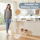 ACHTFACH 6-IN-1 1200W ROTATABLE STEAM MOP, MULTI-SURFACE STEAM CLEANER - WHITE - Like New