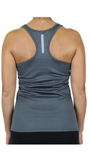 GALAXY BY HARVIC WOMENS MOISTURE WICKING RACERBACK TAGLESS TOP CHARCOAL XL - Brand New