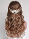 CASDRE FLOWER BRIDE WEDDING HAIR VINE PEARL BRIDAL HEADPIECE - SILVER - Like New