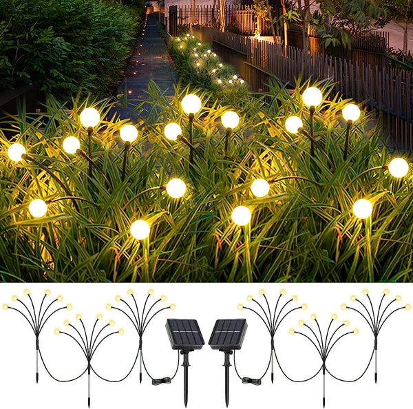 Brightever Solar Garden Lights 6 Pack Solar Powered Firefly Lights Warm White - Like New