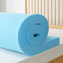 ZINUS 2 Inch Green Tea Cooling Gel Memory Foam Mattress Topper, TWIN -BLUE - Like New