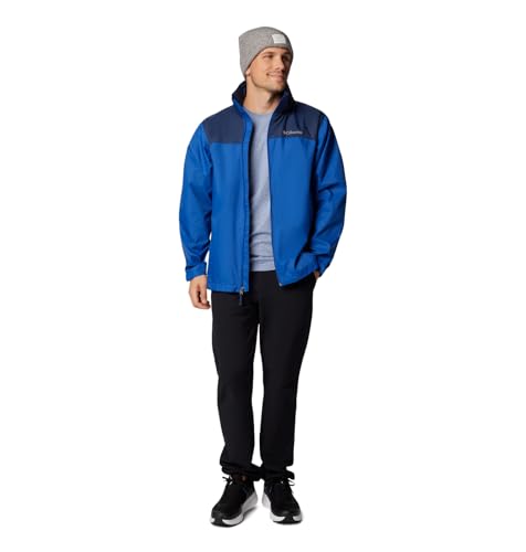 COLUMBIA MEN'S GLENNAKER LAKE II RAIN JACKET MOUNTAIN BLUE/COLLEGIATE NAVY - Brand New