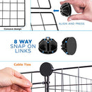 rakkitomato Pool Noodles Holder, DIY Mesh Rolling Storage Organizer Bin - Black - Brand New
