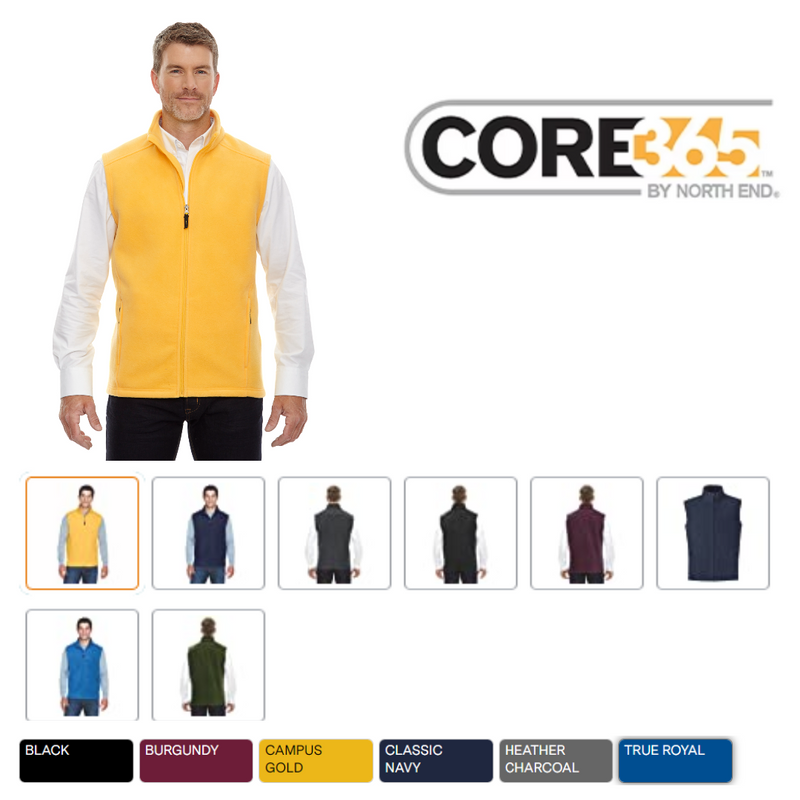 88191 Core 365 Men's Journey Fleece Vest New