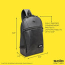 SOLO NEW YORK TABLET SLING BAG CROSSBODY BAG TRAVEL WALKING HIKING BLACK - Brand New